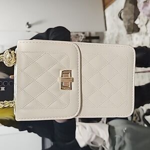 Beige & Gold Eco Leather AllSaints handbag